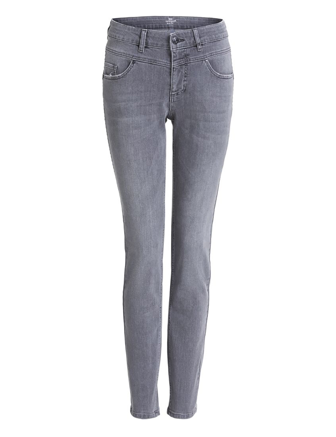 Женские джинсы slim fit Oui Серые